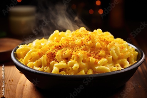 Hot and delicious mac and cheese 