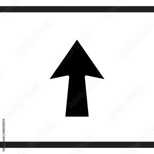 Up arrow icon vector. Scroll up icon sign symbol vector. Move up vector icon illustration isolated on white background
