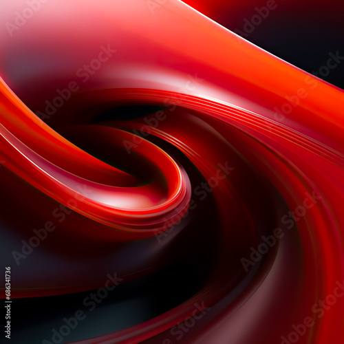 red smooth flowing swirl loop background