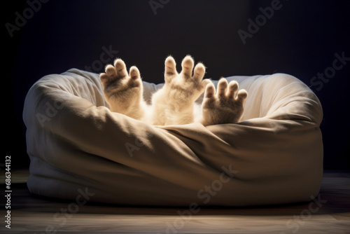 The paws of a baby yeti, a fictional animal.