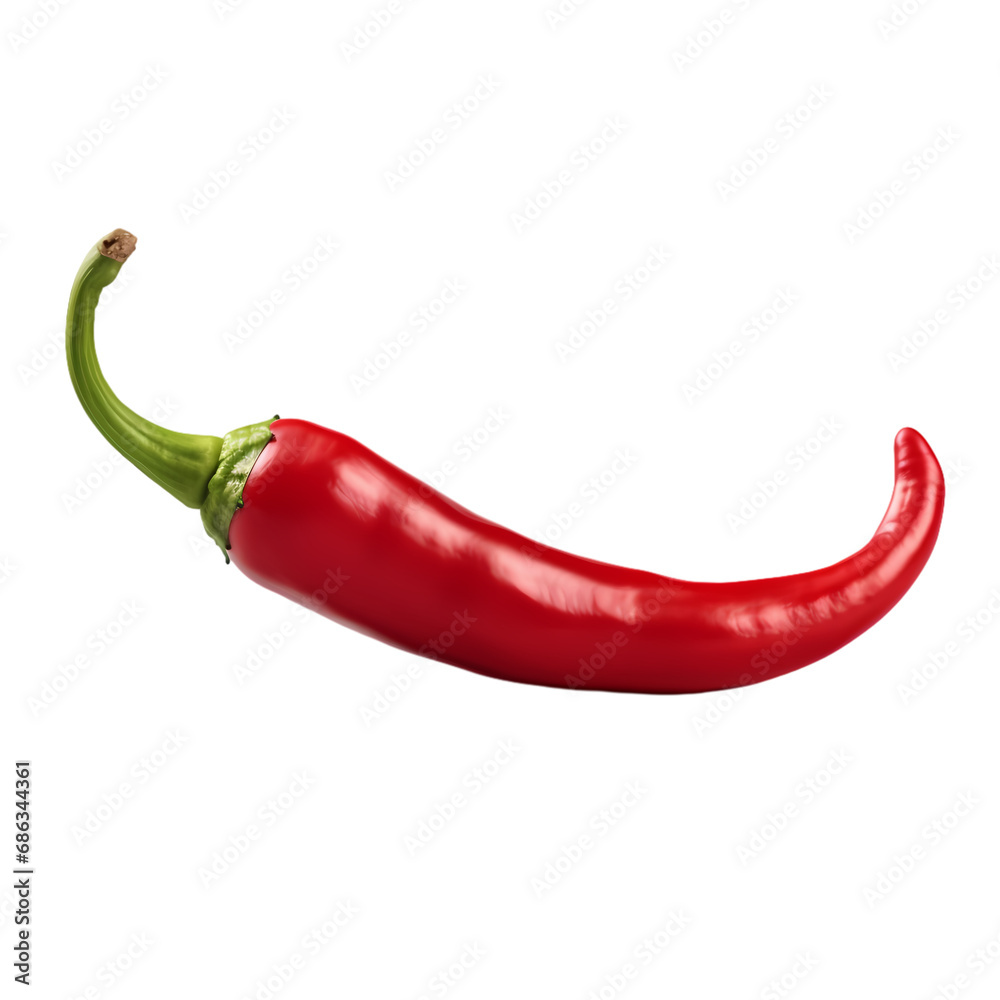 Red chili pepper isolated on transparent background Red chili pepper isolated on transparent background
