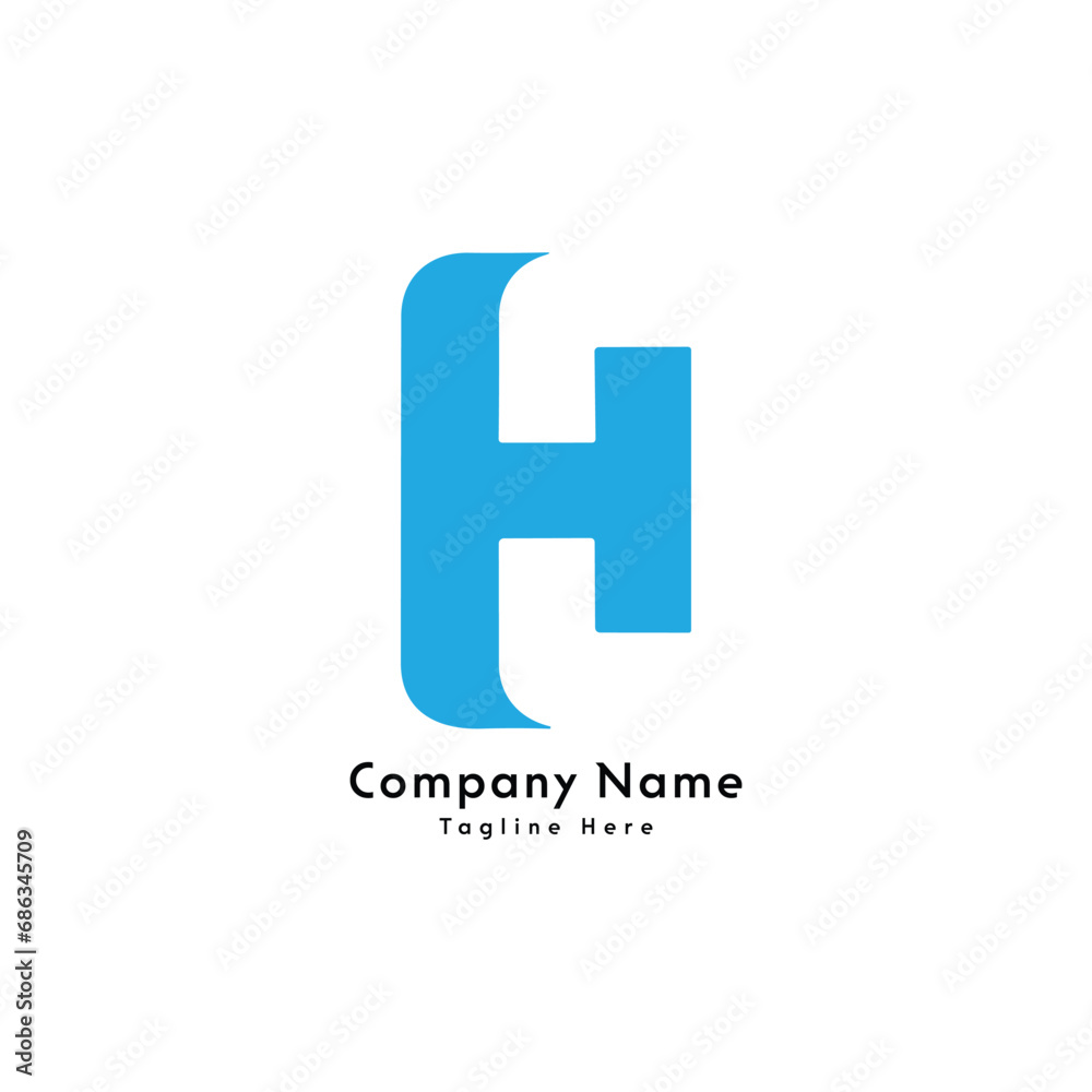 H letter creative logo design icon