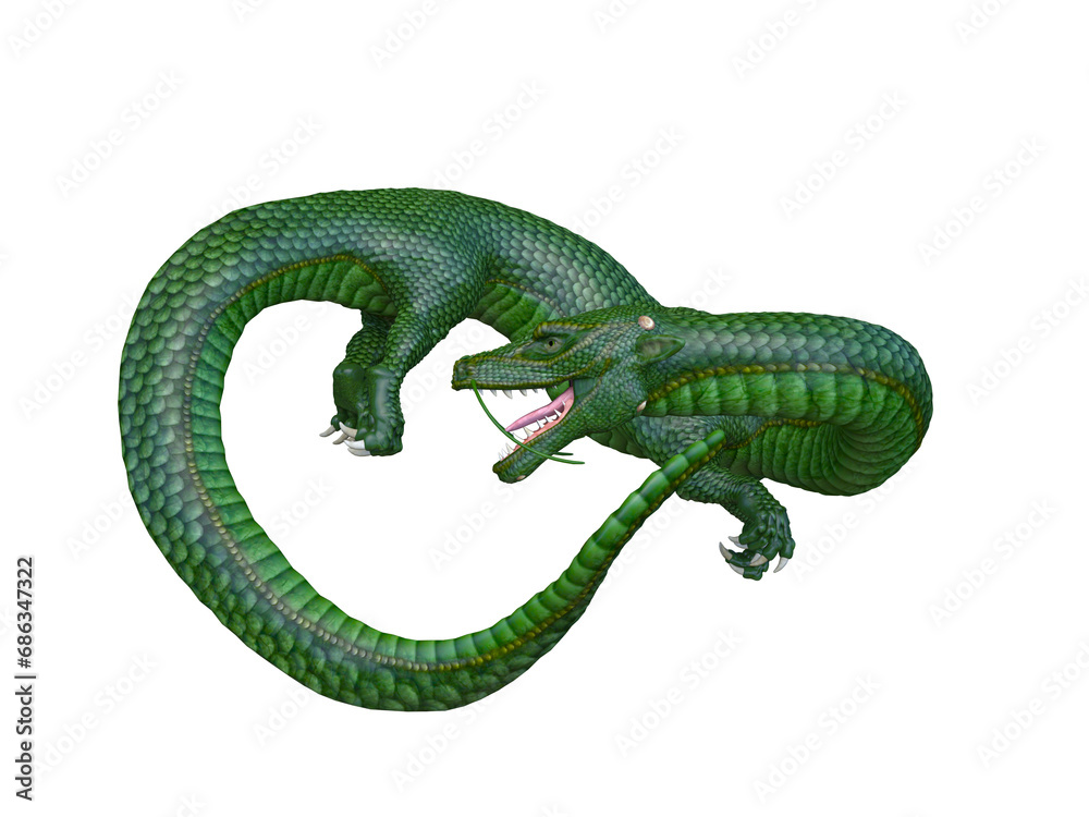 Obraz premium ドラゴン 3DCG レンダリング