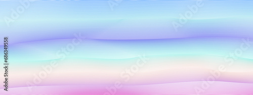 Line art design with soft blue, violet, turquoise green, purple, beige gradient. Abstract banner background, striped pattern. Thin wavy curves. Vector template for landing page, gift card. Ai format