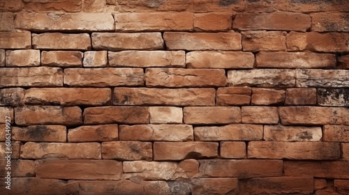 The background of ancient bricks, demonstrating the nature and wear from time