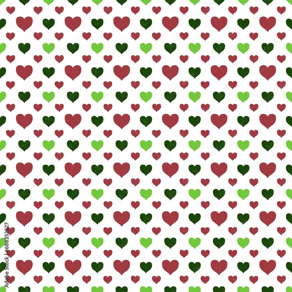 Seamless pattern with hearts. Valentine's day background. Vector illustration.