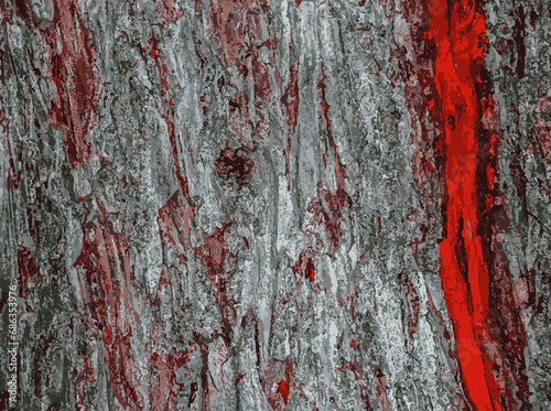 Vector illustration of Larix decidua or European Larch bark texture. Close up.