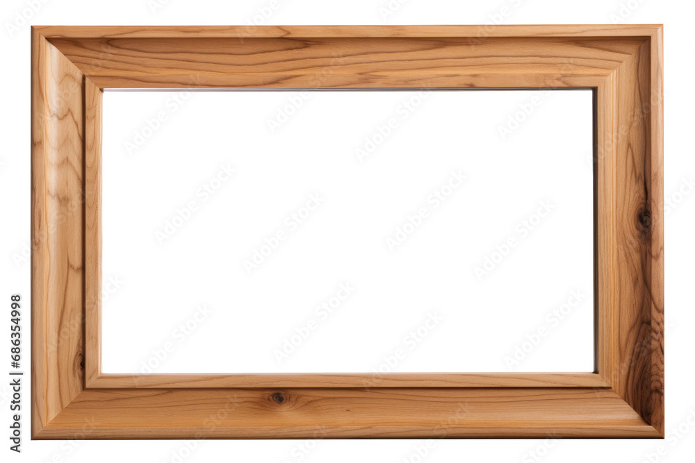 Wooden picture frame isolated on transparent background. Wooden picture frame isolated on transparent background.