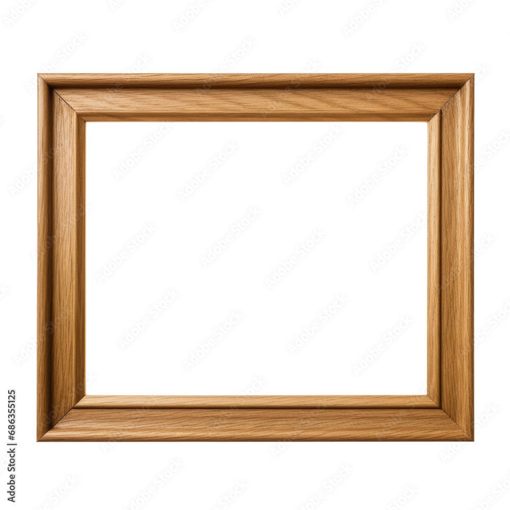 Wooden picture frame isolated on transparent background. Wooden picture frame isolated on transparent background.