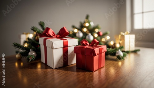 Lovely Christmas background with gifts and decorations © NeuroSky