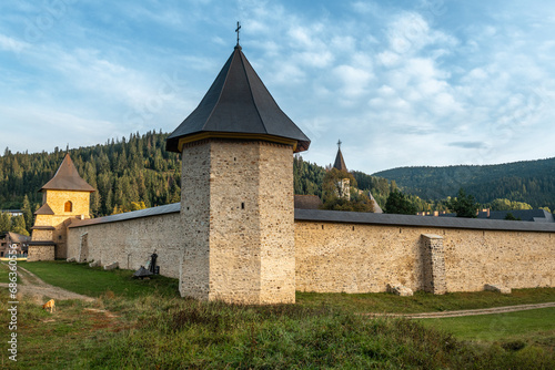 Sucevita is a painted monastery in Romania. One of Romanian Orthodox monasteries in southern Bucovina that are a UNESCO World Heritage site. photo