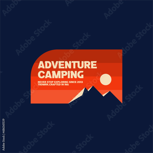 illustration vector of mountain logo idea