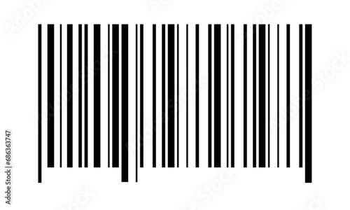 Bar code icon. Vector illustration. Template for Products. Mockup.