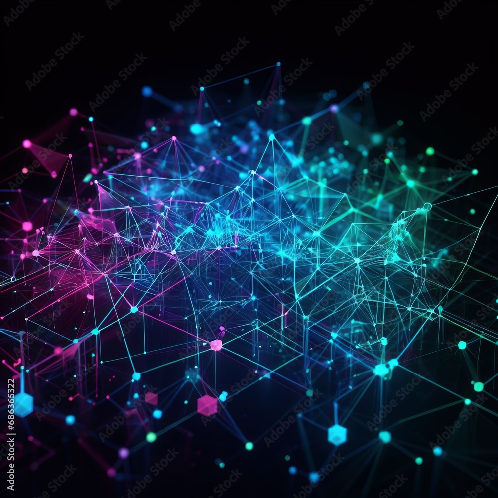 Fototapeta premium abstract background network futuristic lines