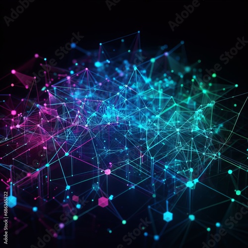 abstract background network futuristic lines