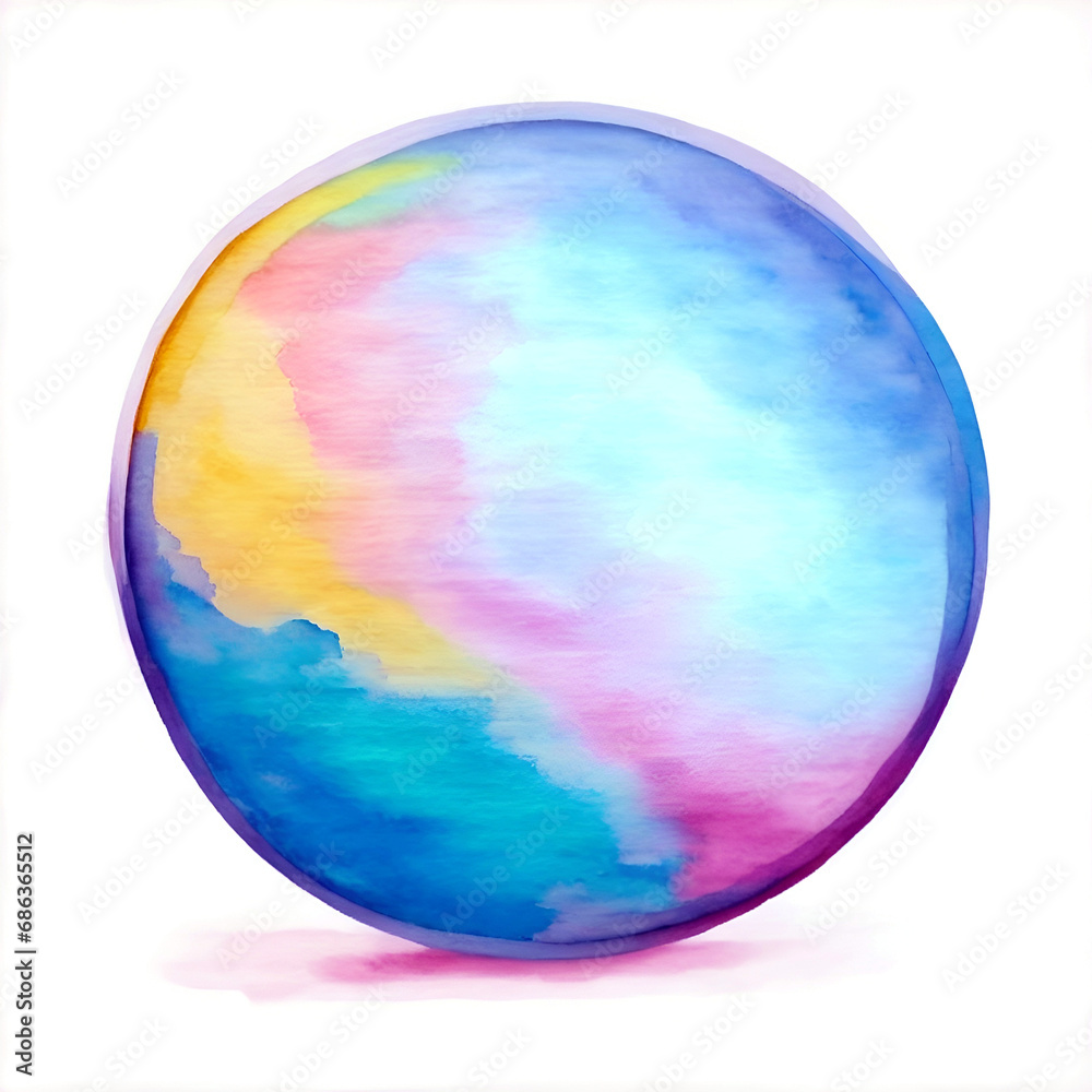 colorful stain illustration in watercolor style
