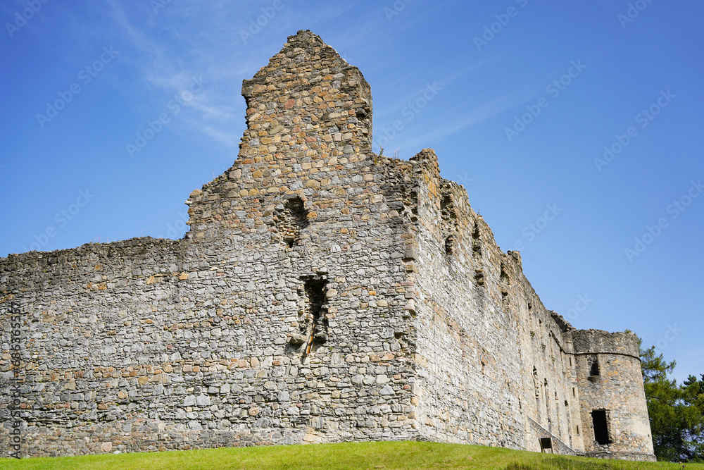 Balvenie Castle ruins near Dufftown in the Scottish Speyside