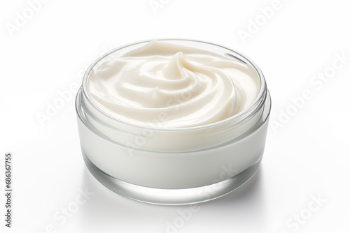 cream isolated on white photo