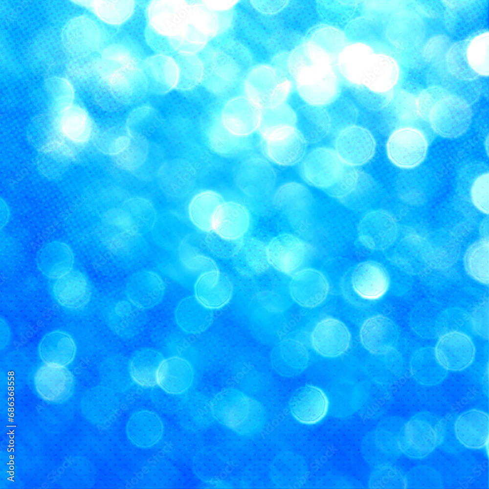 Fototapeta premium Blue bokeh background for seasonal, holidays, event celebrations and various design works