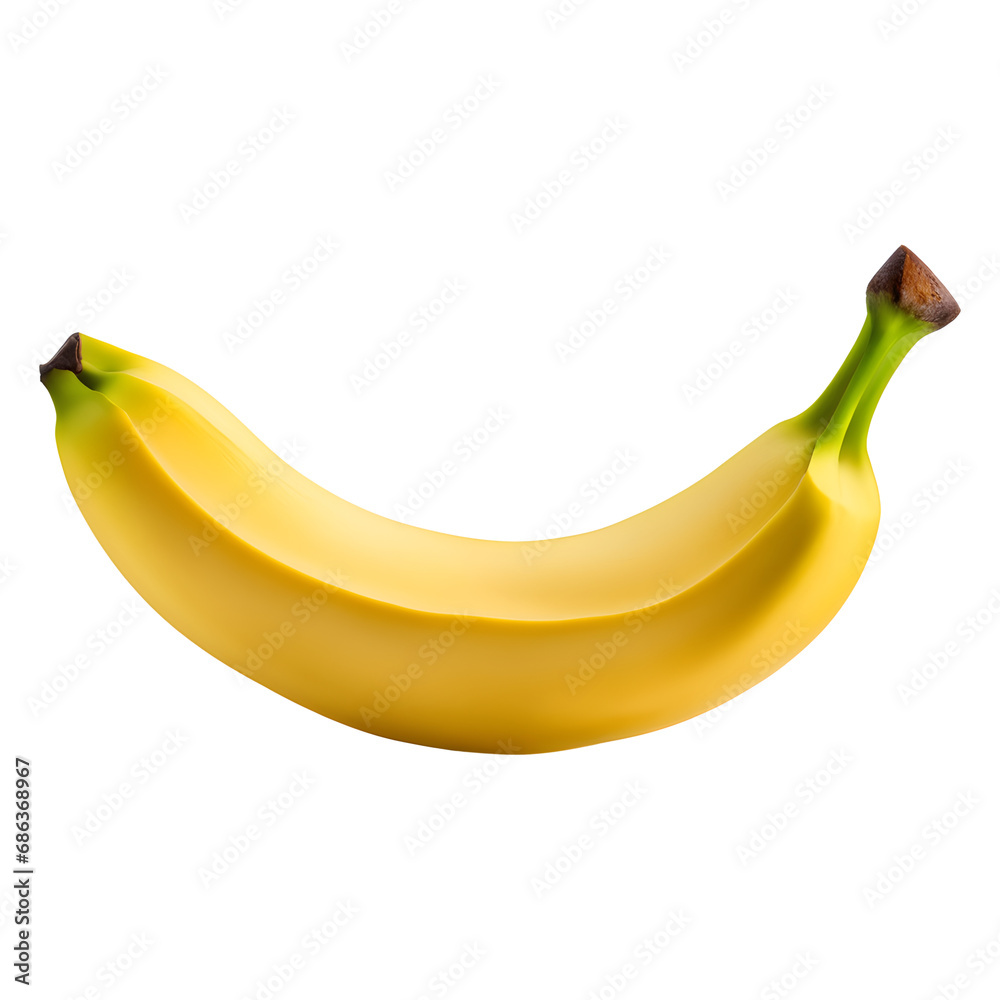 Banana Isolated on Transparent Background Banana Isolated on Transparent Background