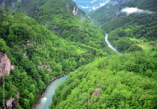 Fototapeta Naklejka Na Ścianę i Meble -  Tara Canyon, is located within the Durmitor National Park, on the UNESCO list, one of the most evocative places in Europe