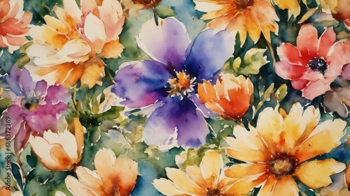 flowers background.Created with Generative AI technology