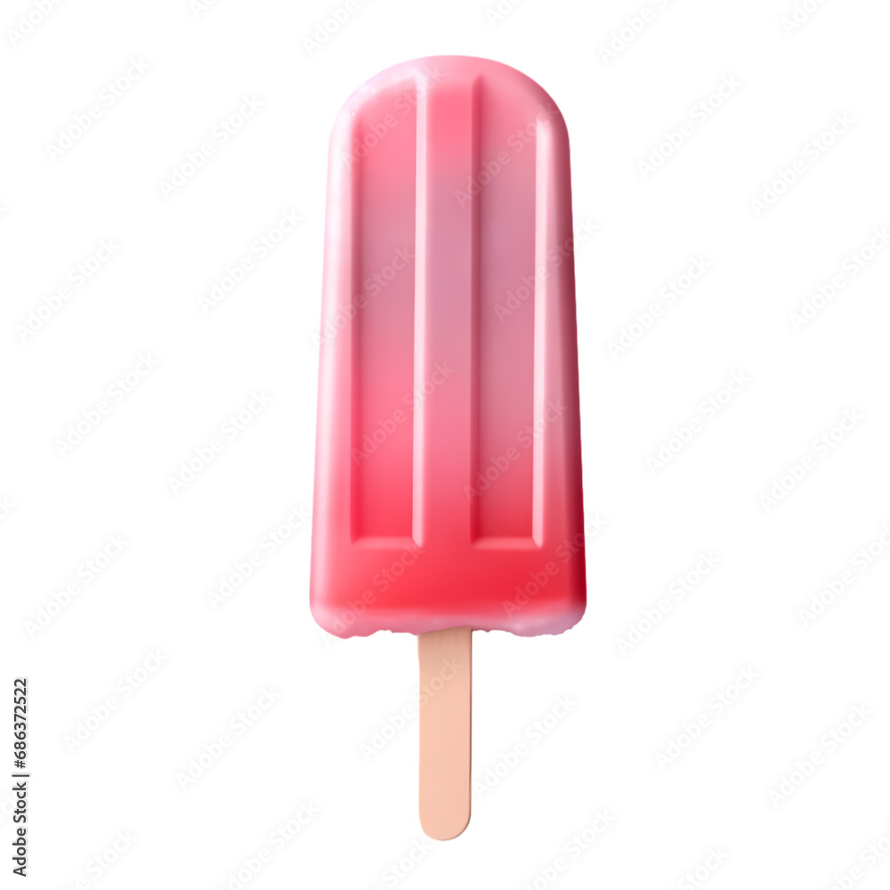Red popsicle isolated on transparent background Red popsicle isolated on transparent background