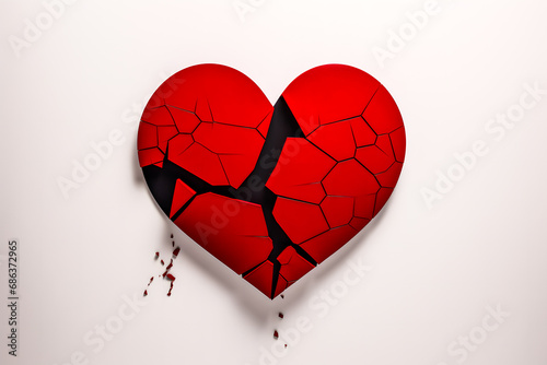 Coeur brisé symbolisant la rupture sentimentale photo