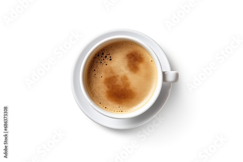 A single coffee isolated on white background