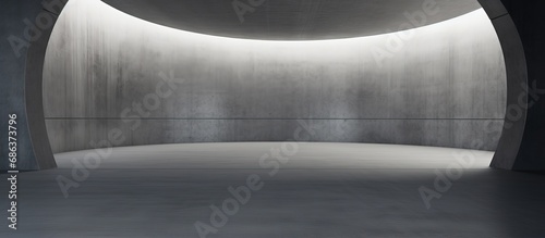 a smooth abstract and dark architectural interior
