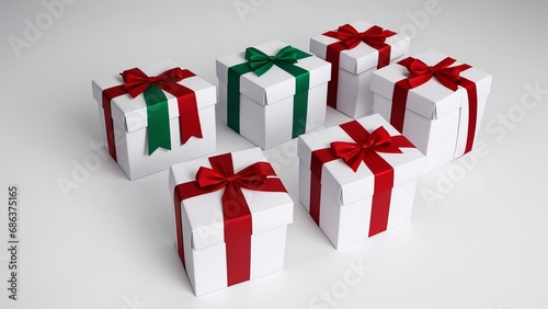 Christmas present backgrounds, ornament bells, ribbons