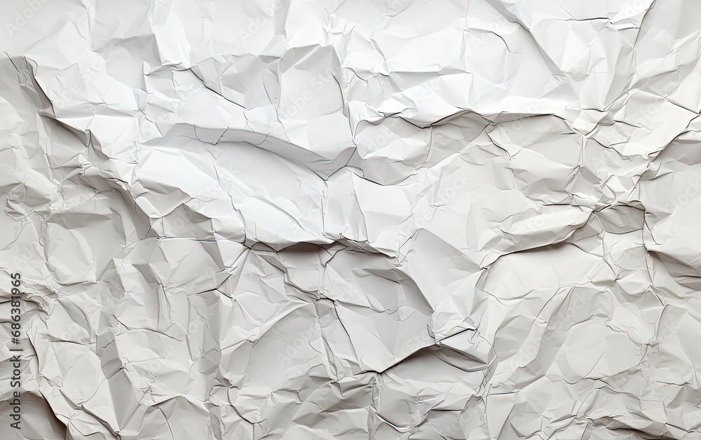 Whispers of White: Crumpled Paper Unveiling a Serene Background - Generative AI Whispers of White: Crumpled Paper Unveiling a Serene Background - Generative AI