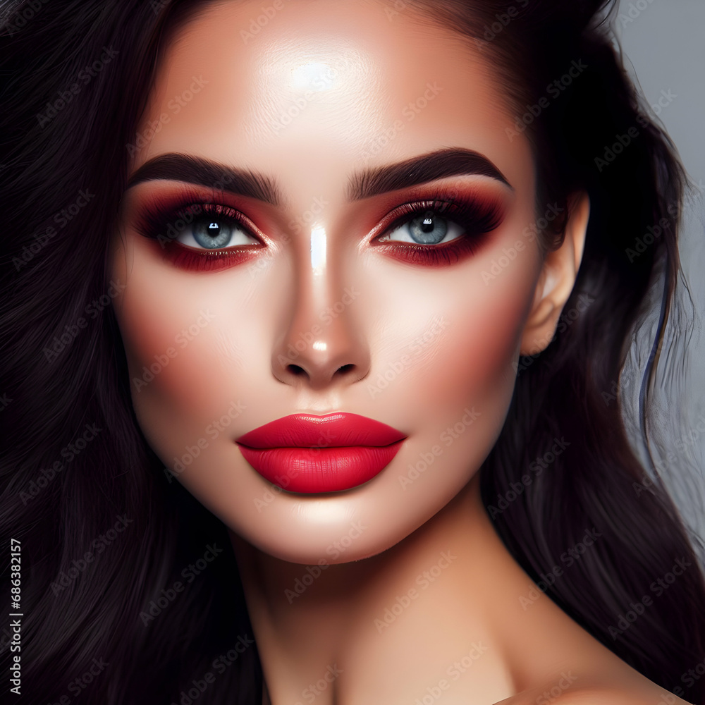 A Closeup Picture of a Stunning Woman with Well-Defined Features A Closeup Picture of a Stunning Woman with Well-Defined Features