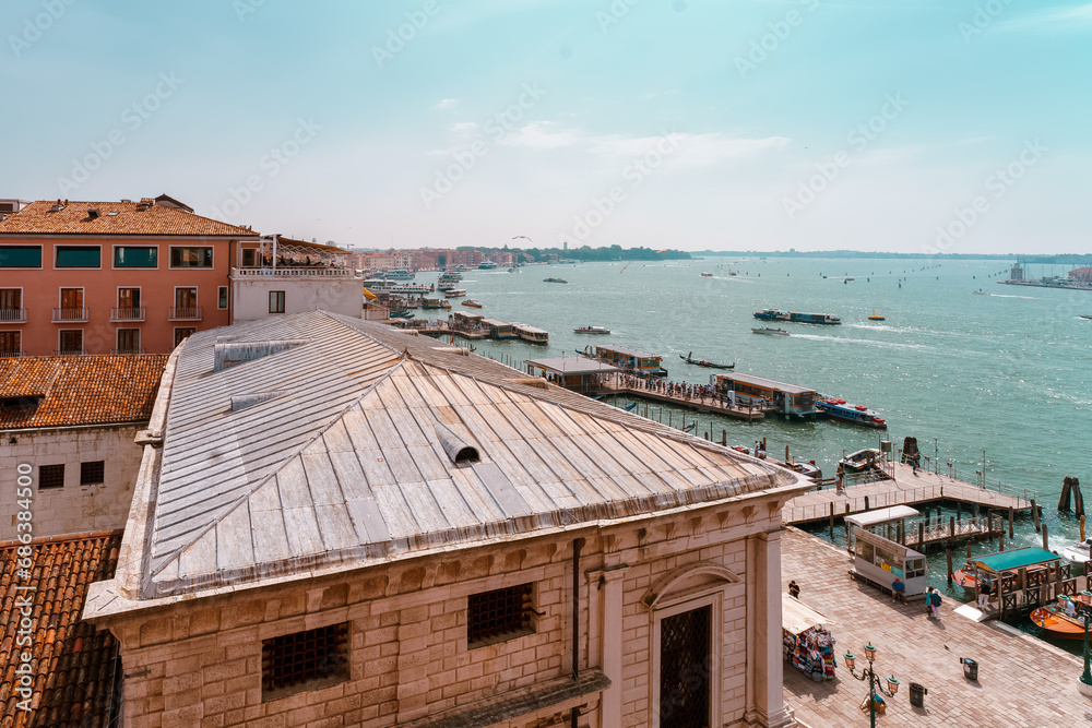 Harbor Heights: Aerial Arrival in Picturesque Venice