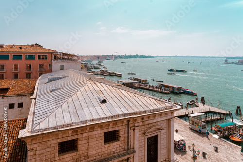 Harbor Heights: Aerial Arrival in Picturesque Venice photo