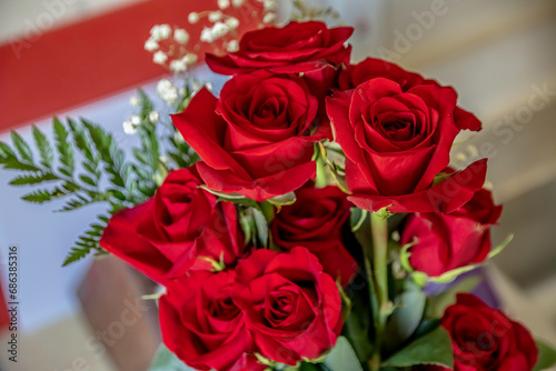 bouquet of red roses