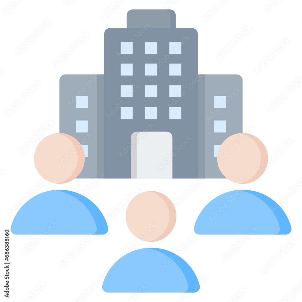 Naklejka premium Companies Flat Icon