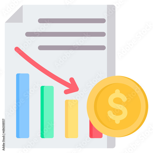 Lower Cost Flat Icon