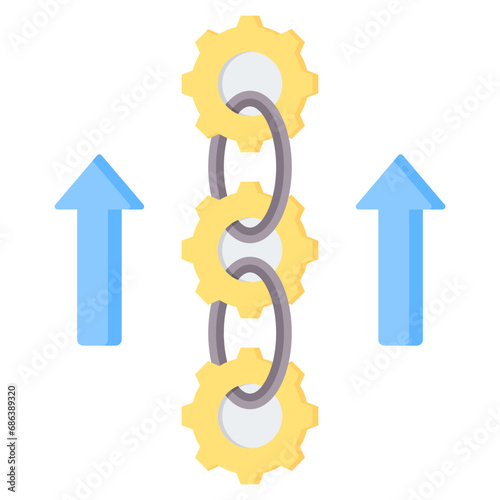 Vertical Integration Flat Icon