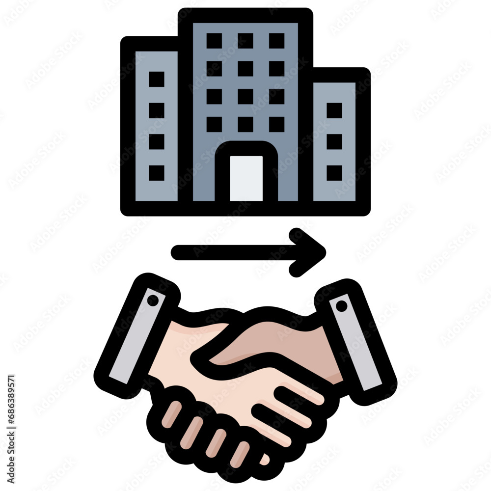 Acquisition Outline Color Icon Acquisition Outline Color Icon