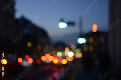 traffic in night