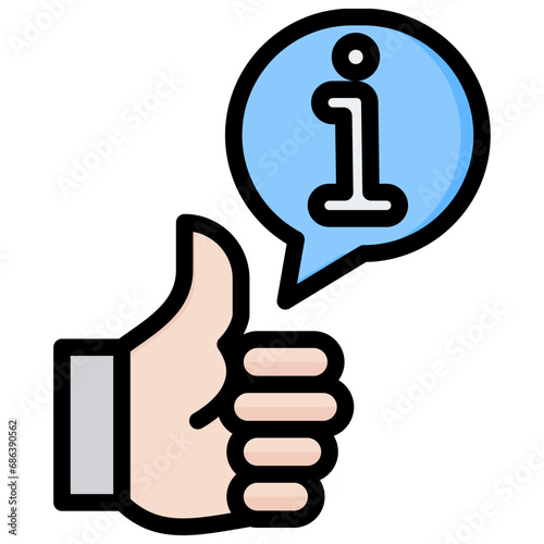 Useful Information Outline Color Icon