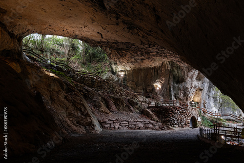 Nature's embrace, Zugarramurdi caves, fall's canvas.