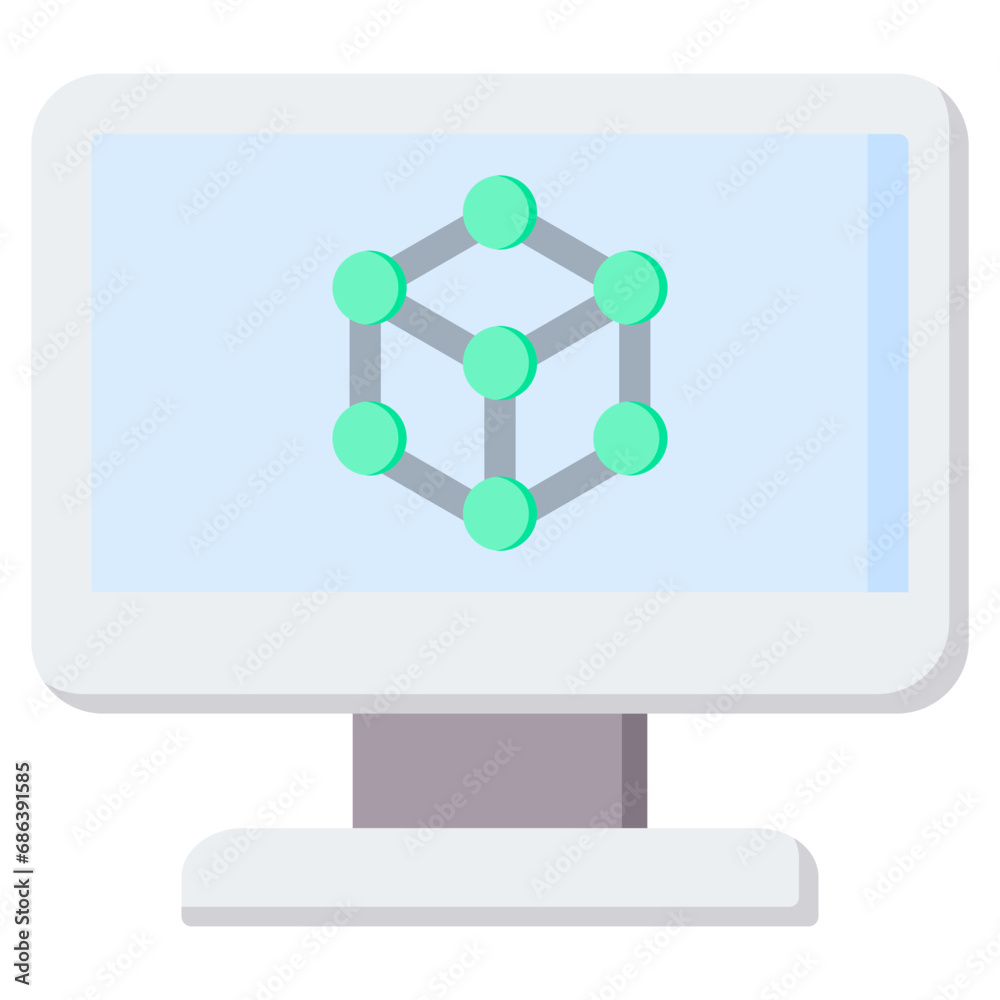 Simulation Flat Icon Simulation Flat Icon