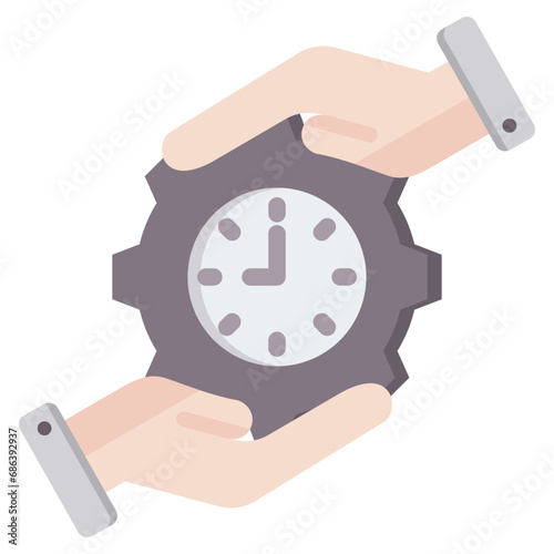 Save Time Flat Icon