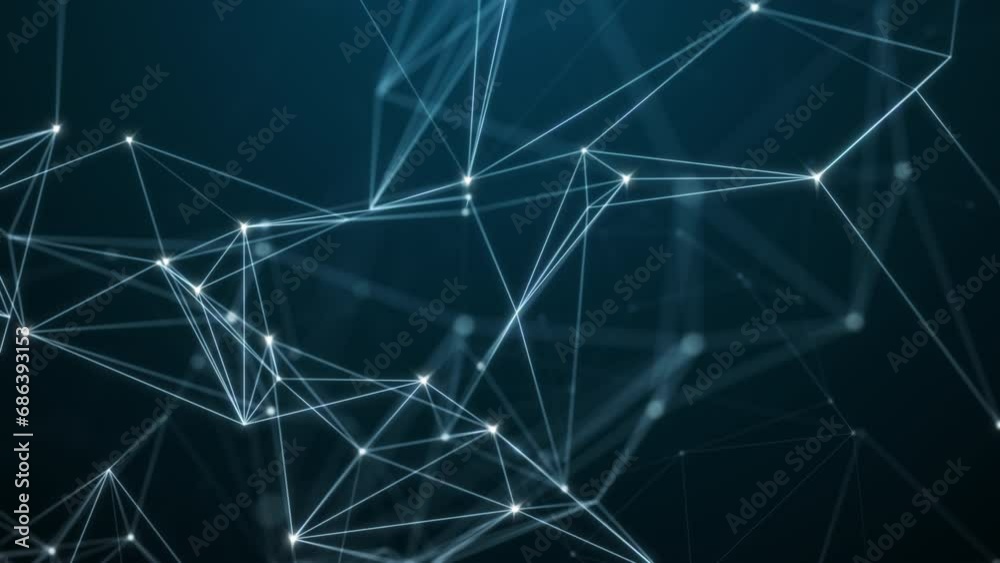 Plexus technology background from animated lines and dots. Big data concept. Looping seamless space geometrical backdrop Plexus technology background from animated lines and dots. Big data concept. Looping seamless space geometrical backdrop