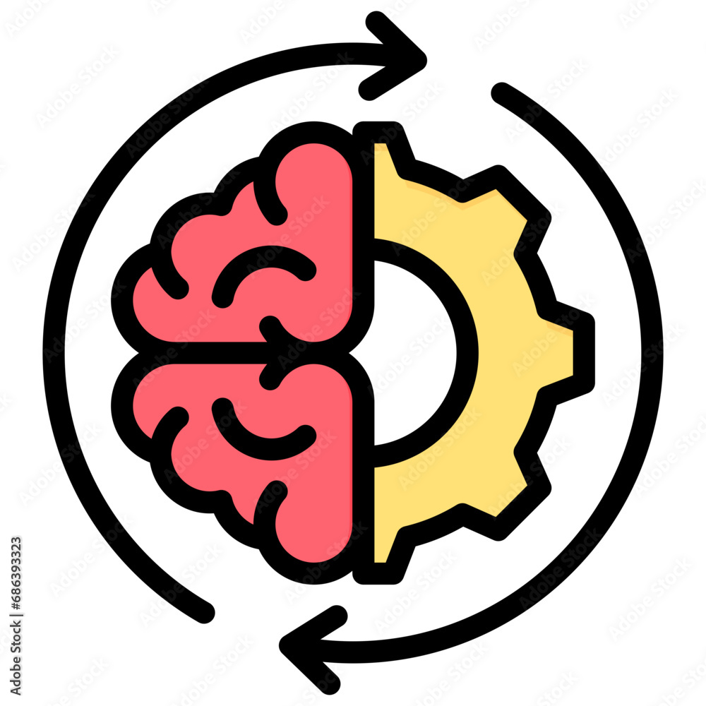 Cognitive Skill Outline Color Icon Cognitive Skill Outline Color Icon