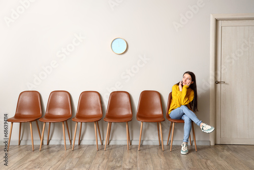 Young woman waiting for her...