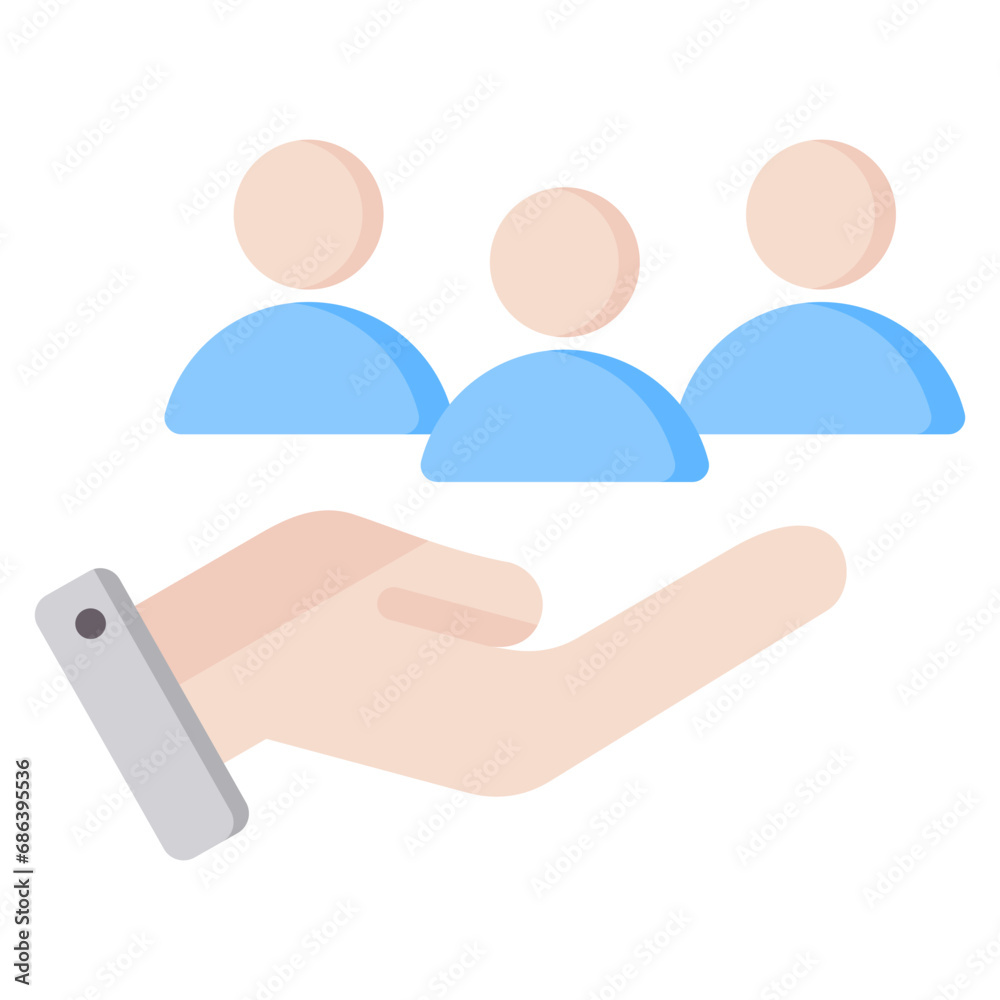 Recruitment Process Outsourcing Flat Icon Recruitment Process Outsourcing Flat Icon