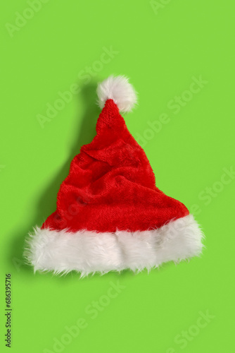 Festive red santa hat with ...